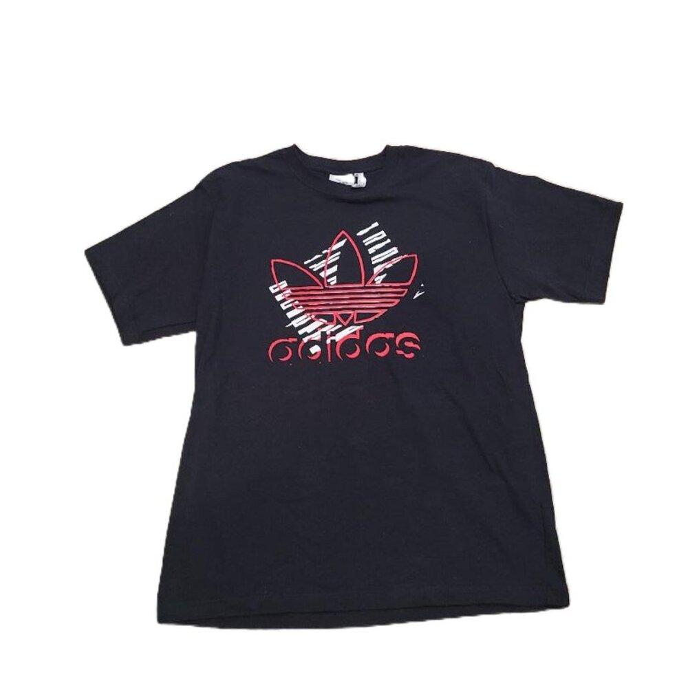 Adidas Trefoil Logo Shirt Black Red White Men’s Size Large Top Tee